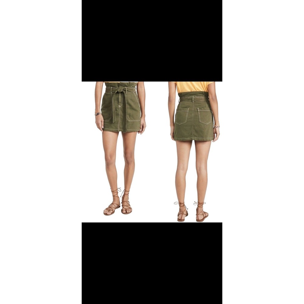 Free People Splendor In the Grass Skirt Army Green Size 10